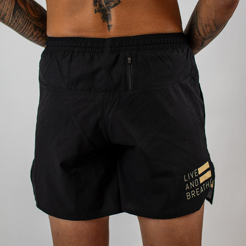 Khaki 2-in-1 Men's Run Shorts