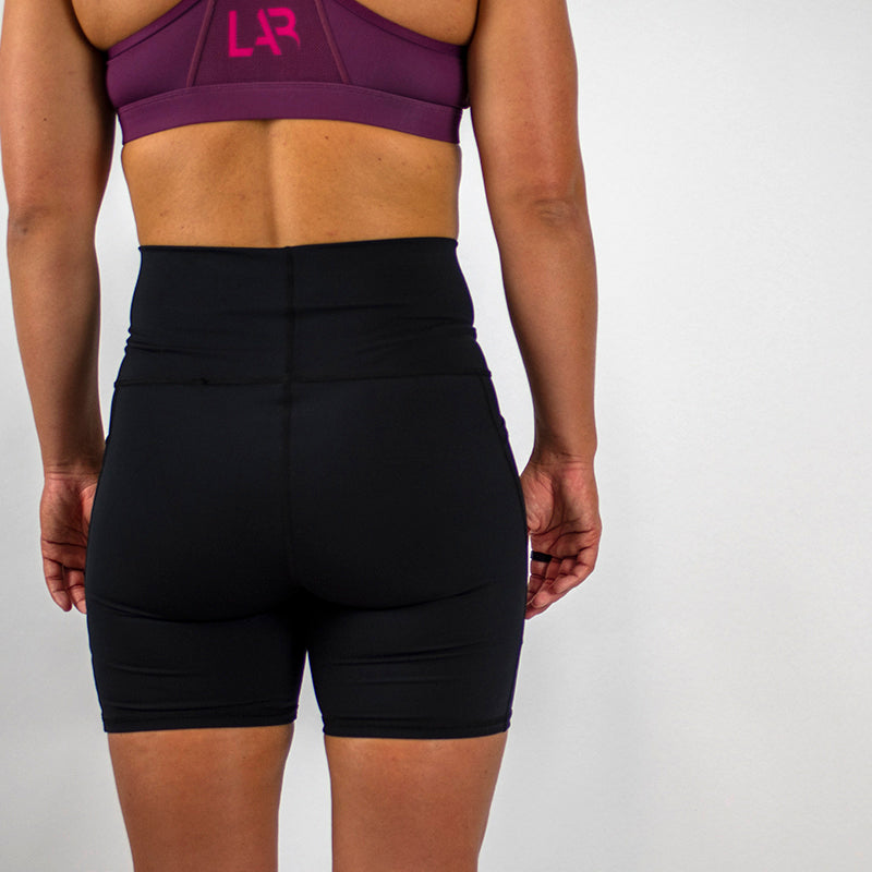 High Waist Seamless Mid-Thigh Shorts - Pink