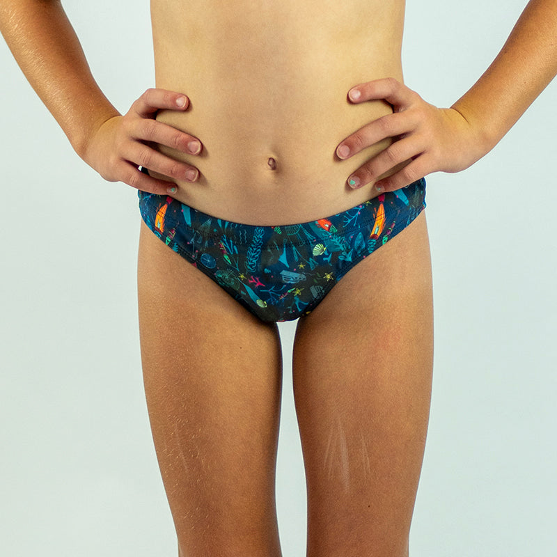 Girl's Kids Sports Bikini Bottom Blue Multicoloured LAB