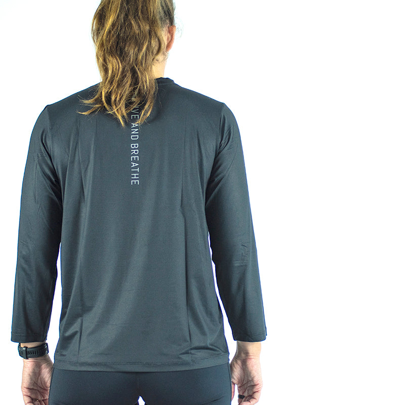 Black Women's LS Tech Tee
