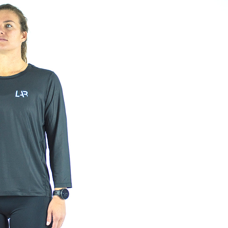 Black Women's LS Tech Tee