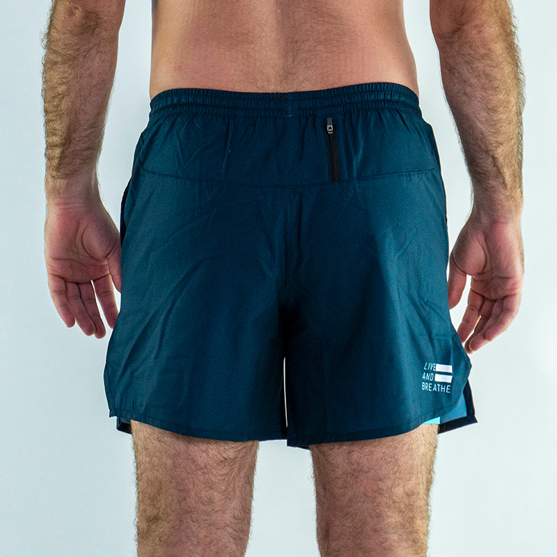 Teal 2-in-1 Men's Run Shorts
