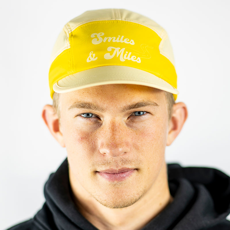 The 'Smiles & Miles' Yellow Camper Hat