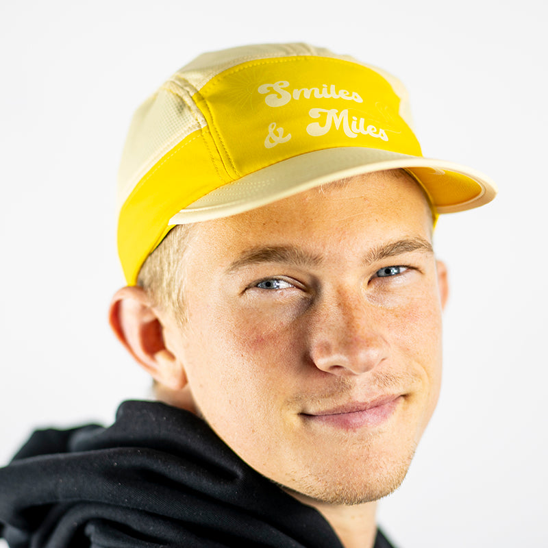 The 'Smiles & Miles' Yellow Camper Hat