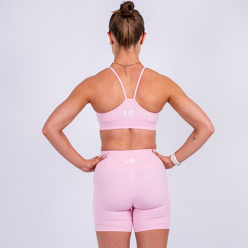 Powder Pink Stride Crop