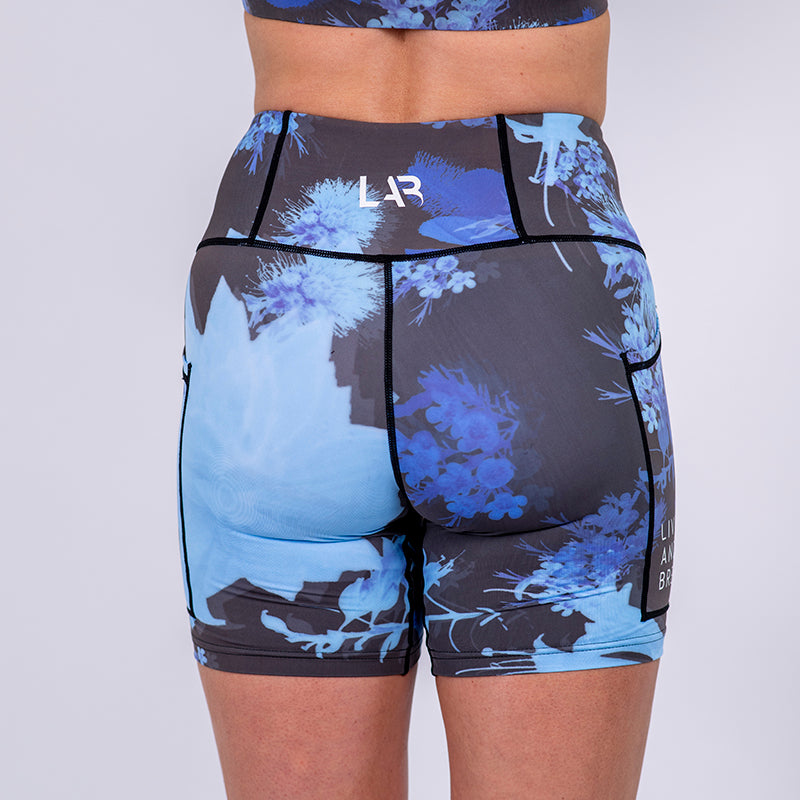 Floral Ice Seamless Mid-Thigh Shorts