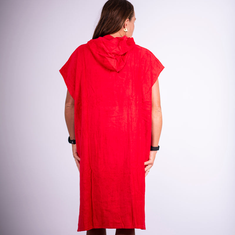 LAB Red Hooded Towel