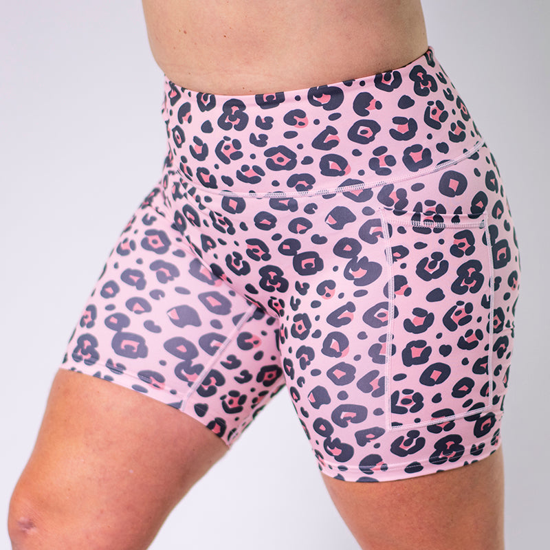 Rosa Leopard Seamless Mid-Thigh Shorts