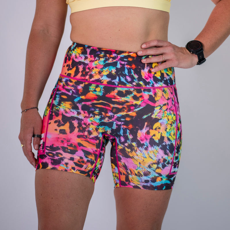 Hyper Leopard Seamless Mid-Thigh Shorts