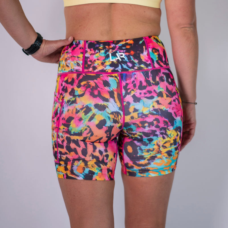 Hyper Leopard Seamless Mid-Thigh Shorts