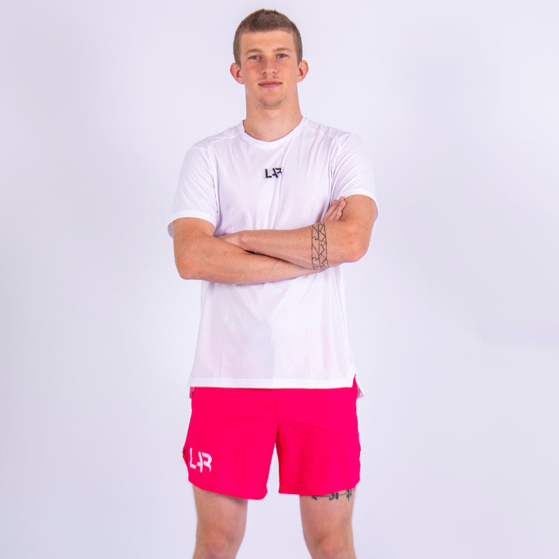 Hot Pink 2-in-1 Men's Run Shorts