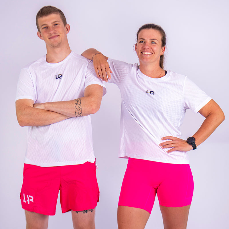 Hot Pink 2-in-1 Men's Run Shorts