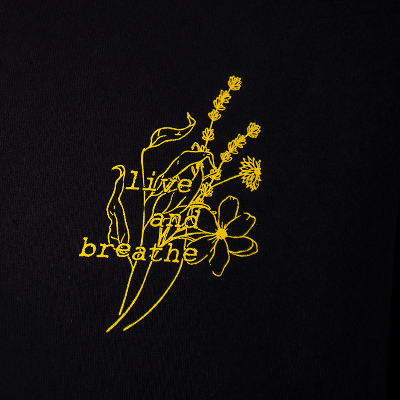 The 'Bloom' Long Sleeve Tee - Women's Black