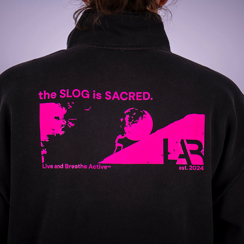 The 'Slog' Half Zip - Women's Black Faded
