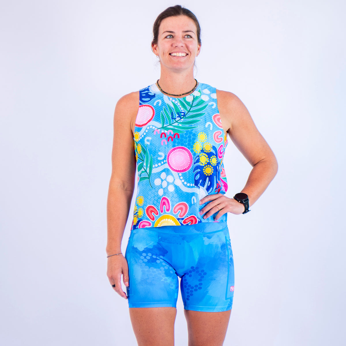 Paths by Mirii Seamless Mid-Thigh Run Shorts