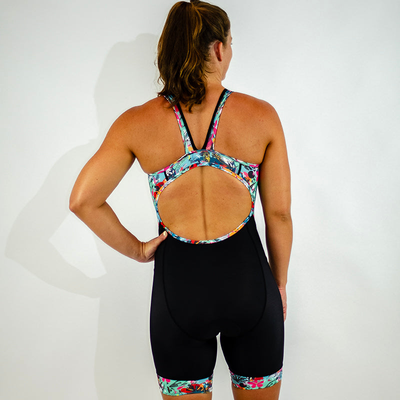 Urban Jungle Open Back Tri Suit
