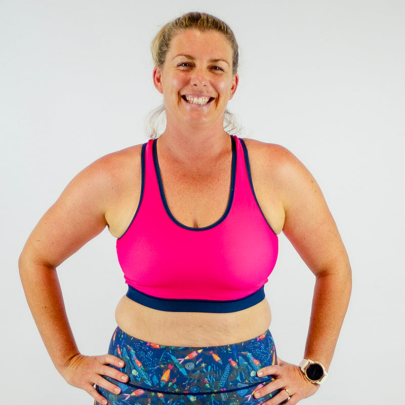 Pink/Teal Reversible Pace Crop