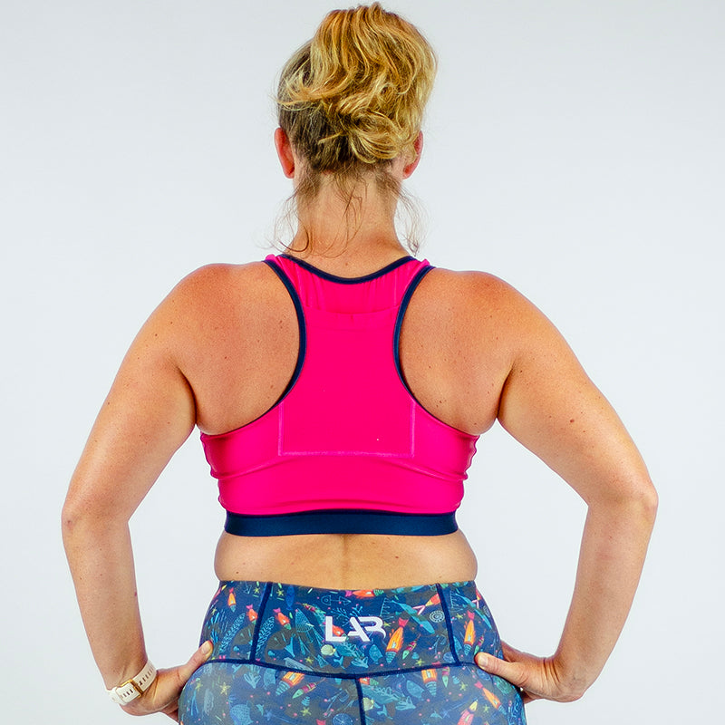 Pink/Teal Reversible Pace Crop