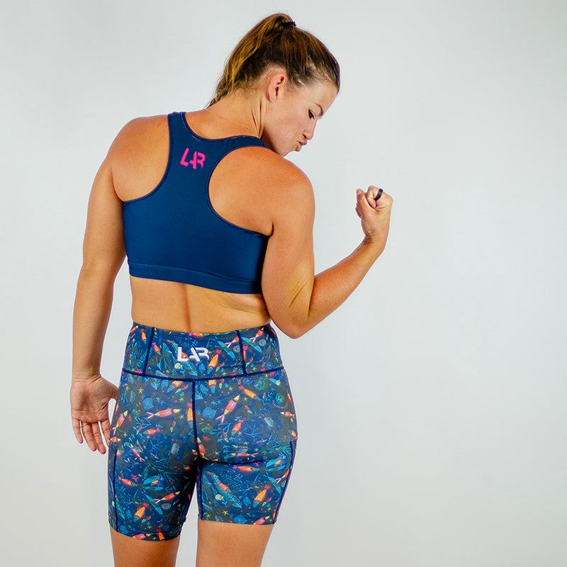 Pink/Teal Reversible Pace Crop