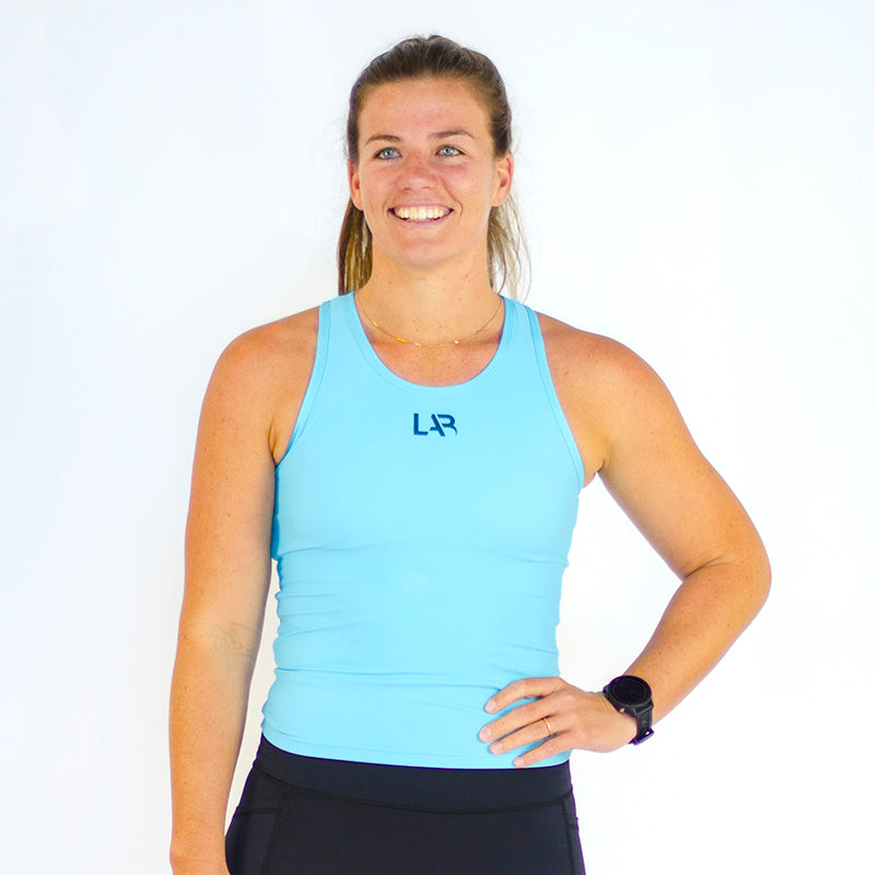 Blue Women's 2-in-1 Run Singlet