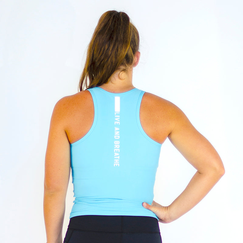 Blue Women's 2-in-1 Run Singlet