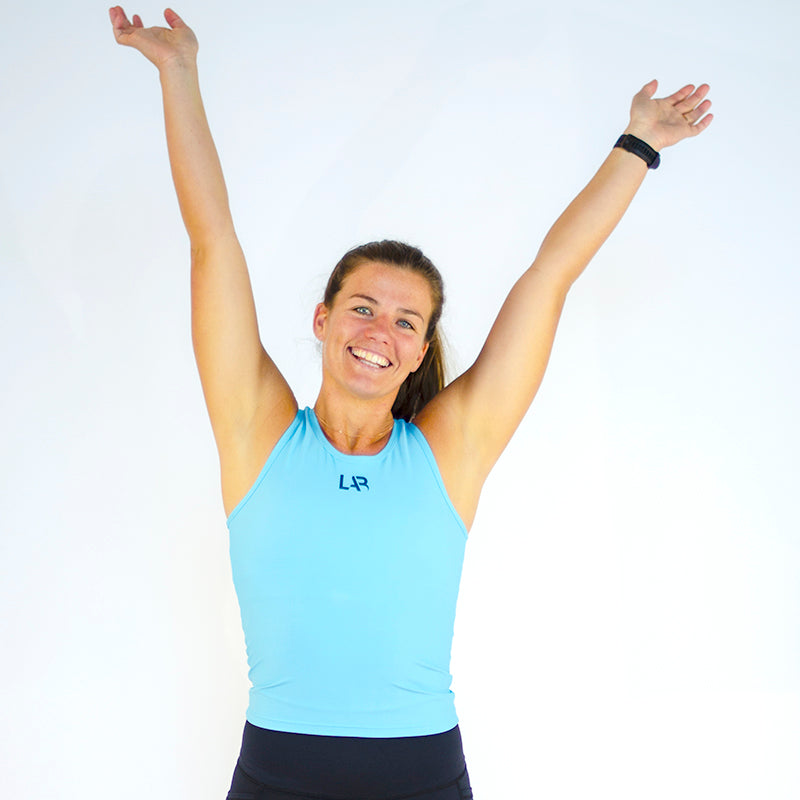 Blue Women's 2-in-1 Run Singlet
