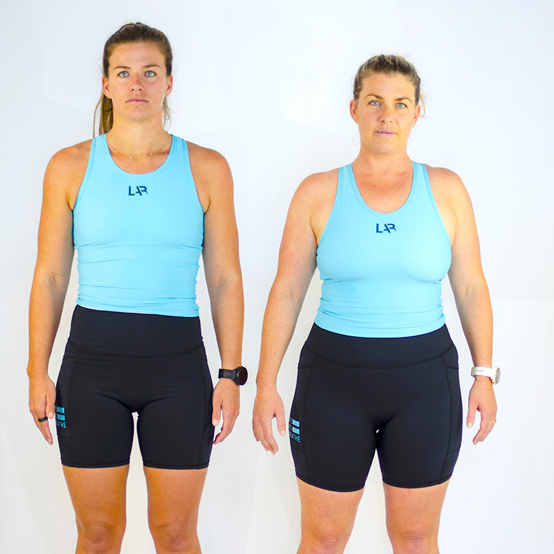 Blue Women's 2-in-1 Run Singlet