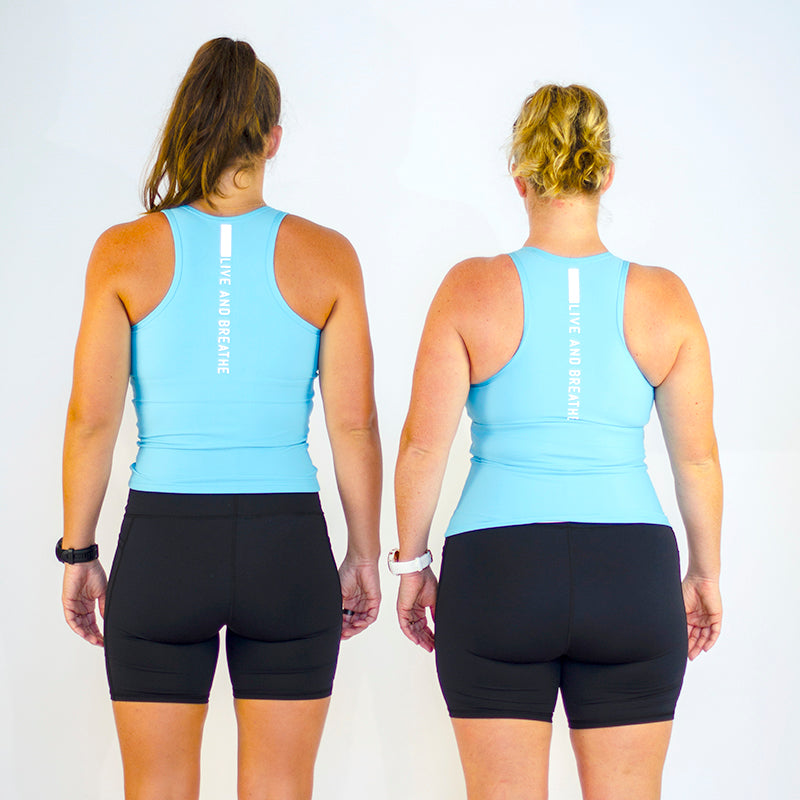Blue Women's 2-in-1 Run Singlet