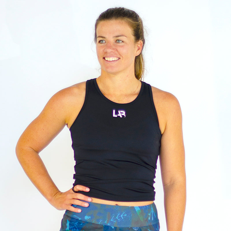 Black Women's 2-in-1 Run Singlet