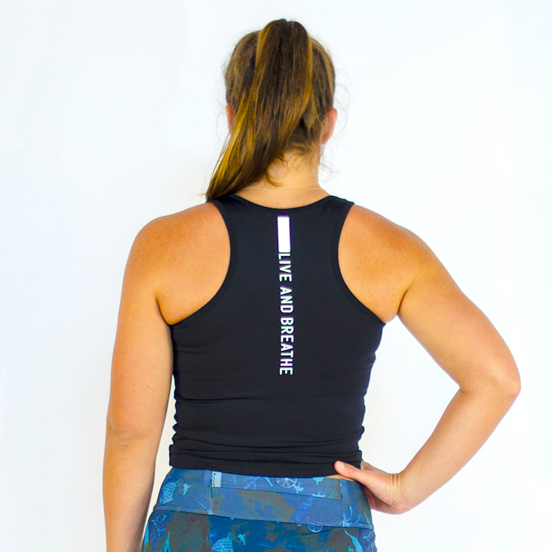 Black Women's 2-in-1 Run Singlet