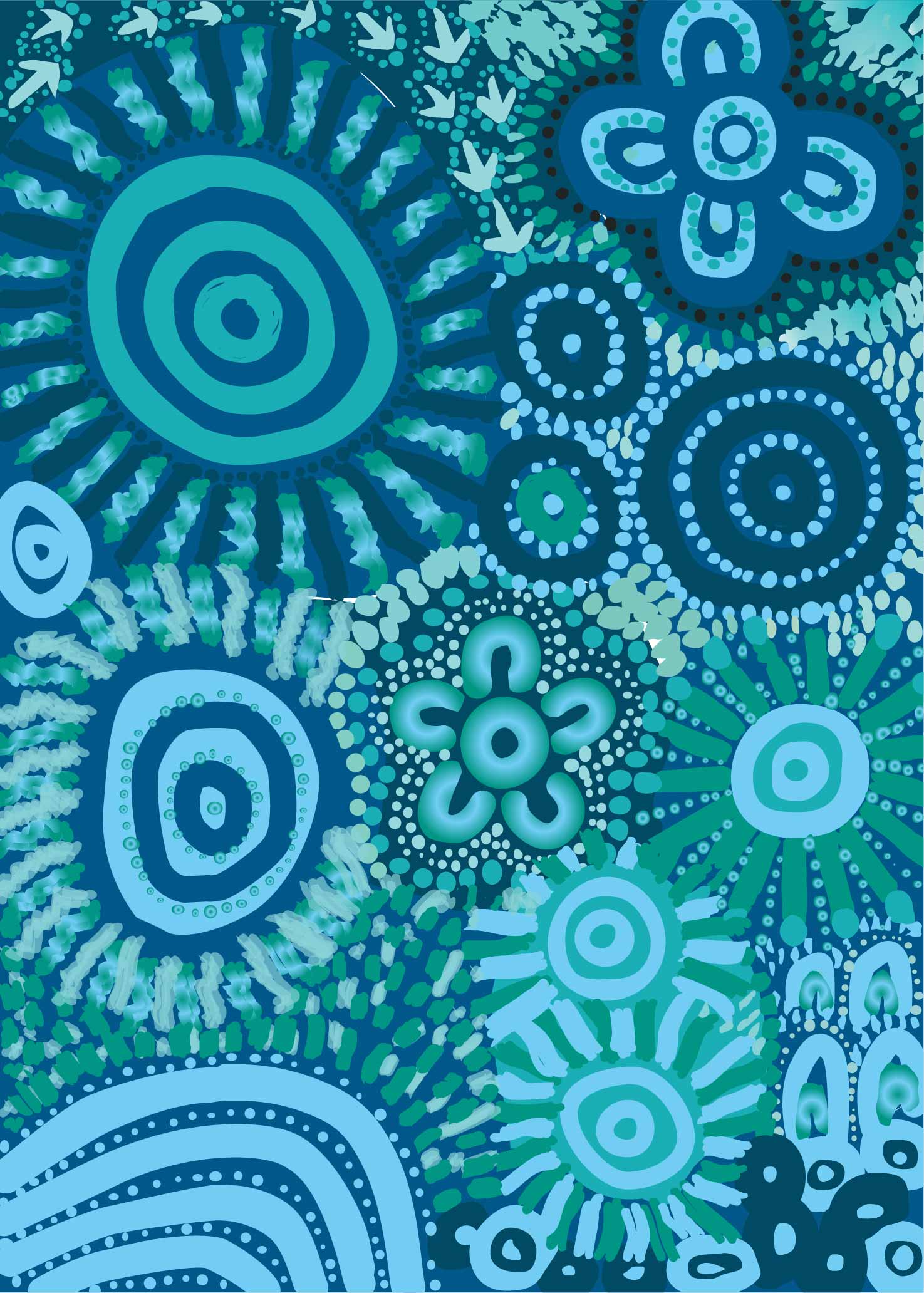 Teal Generations Girl's V-Back