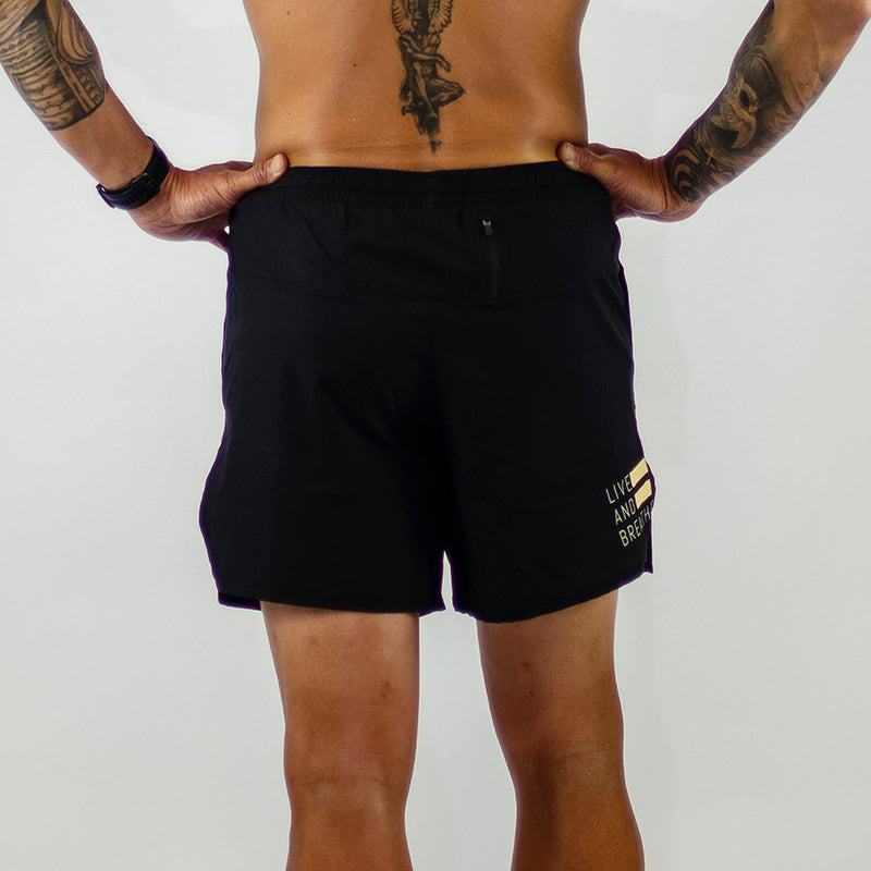 Khaki 2-in-1 Men's Run Shorts
