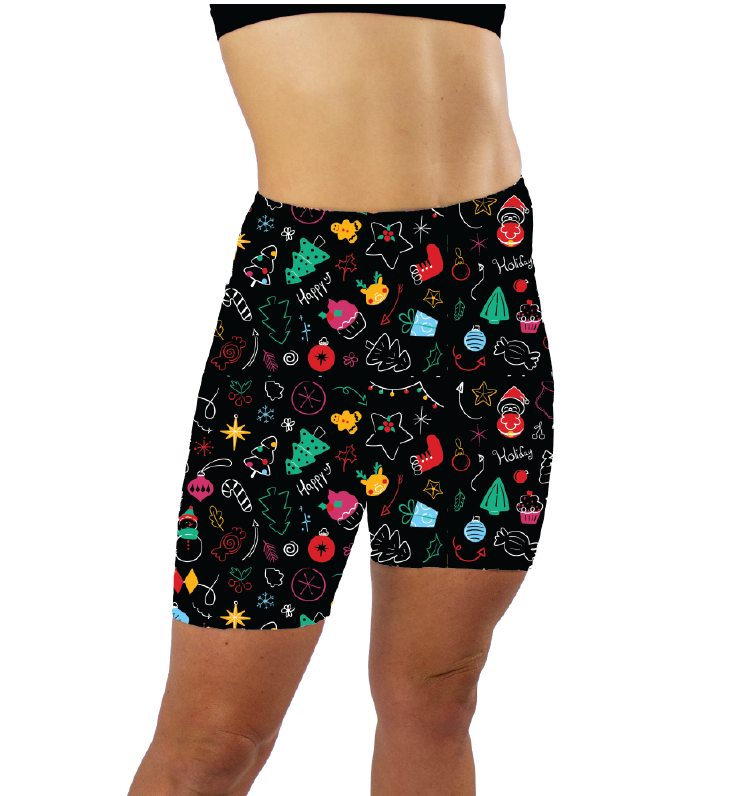 Holly Jolly Seamless Mid Thigh Shorts