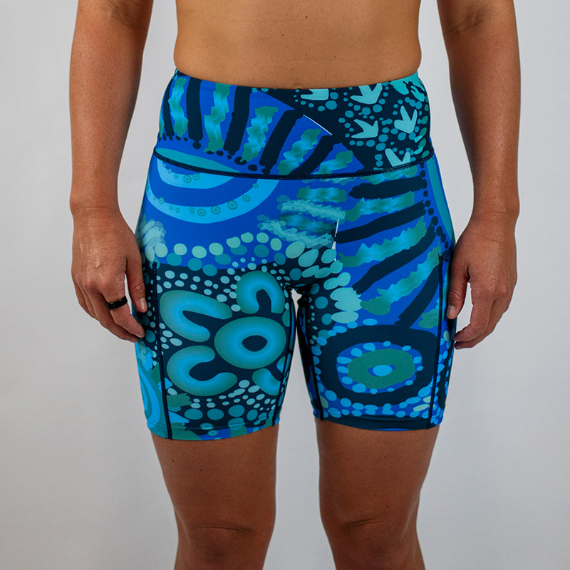 Teal Generations Seamless Mid Thigh Shorts