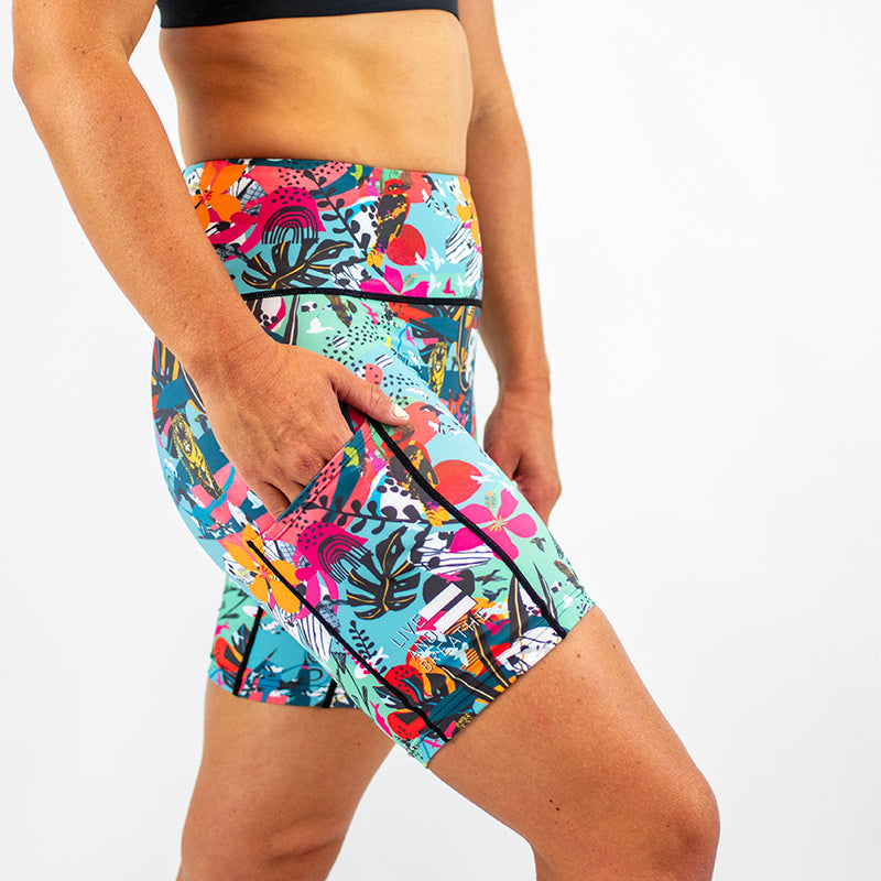 Urban Jungle Seamless Mid Thigh Shorts