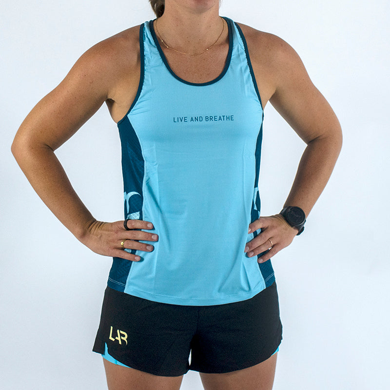 Blue Women's Run Singlet