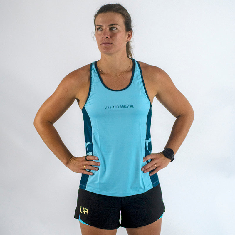 Blue Women's Run Singlet