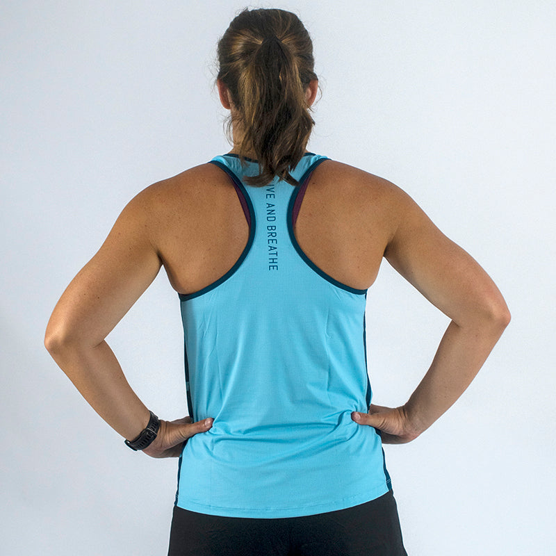 Blue Women's Run Singlet