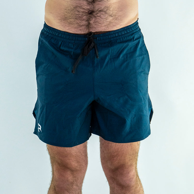 Teal 2-in-1 Men's Run Shorts