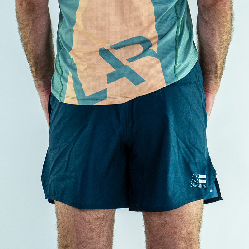 Teal 2-in-1 Men's Run Shorts