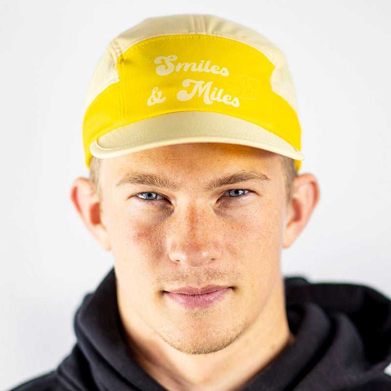 The 'Smiles & Miles' Yellow Camper Hat