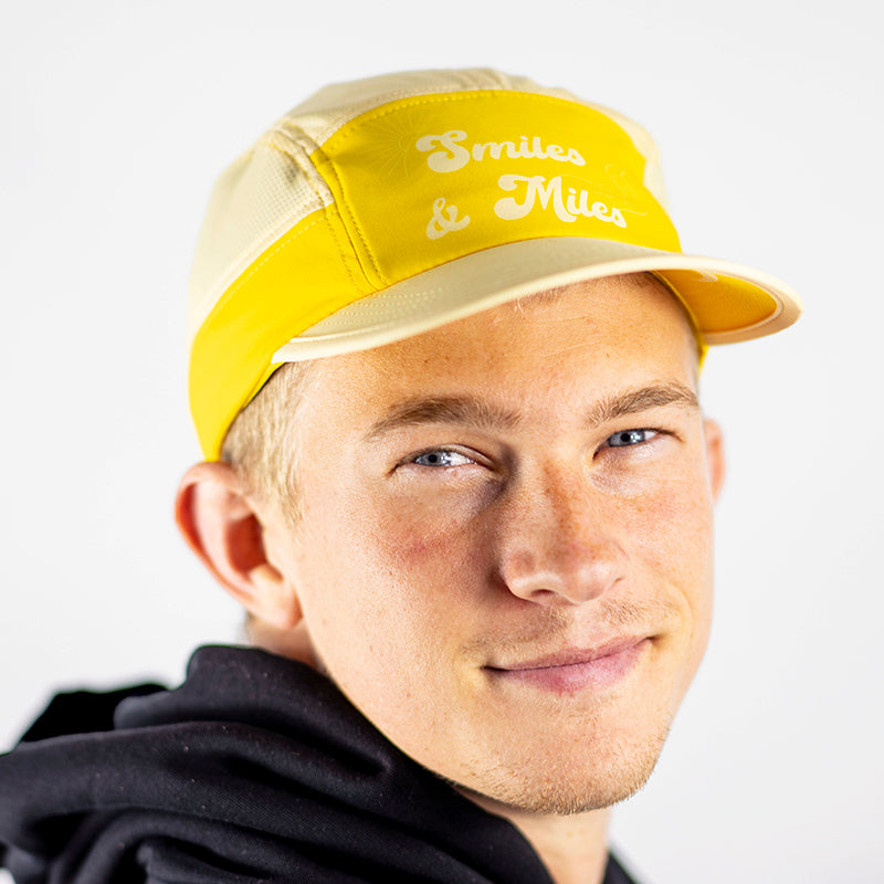The 'Smiles & Miles' Yellow Camper Hat