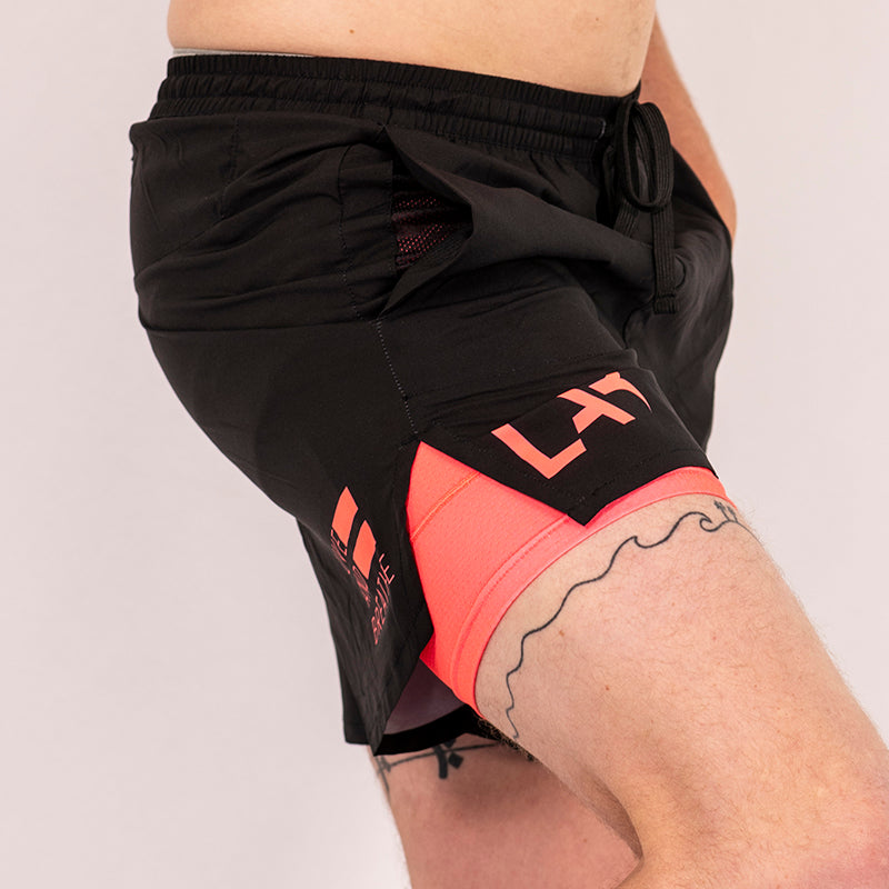 Neon 2-in-1 Men's Run Shorts