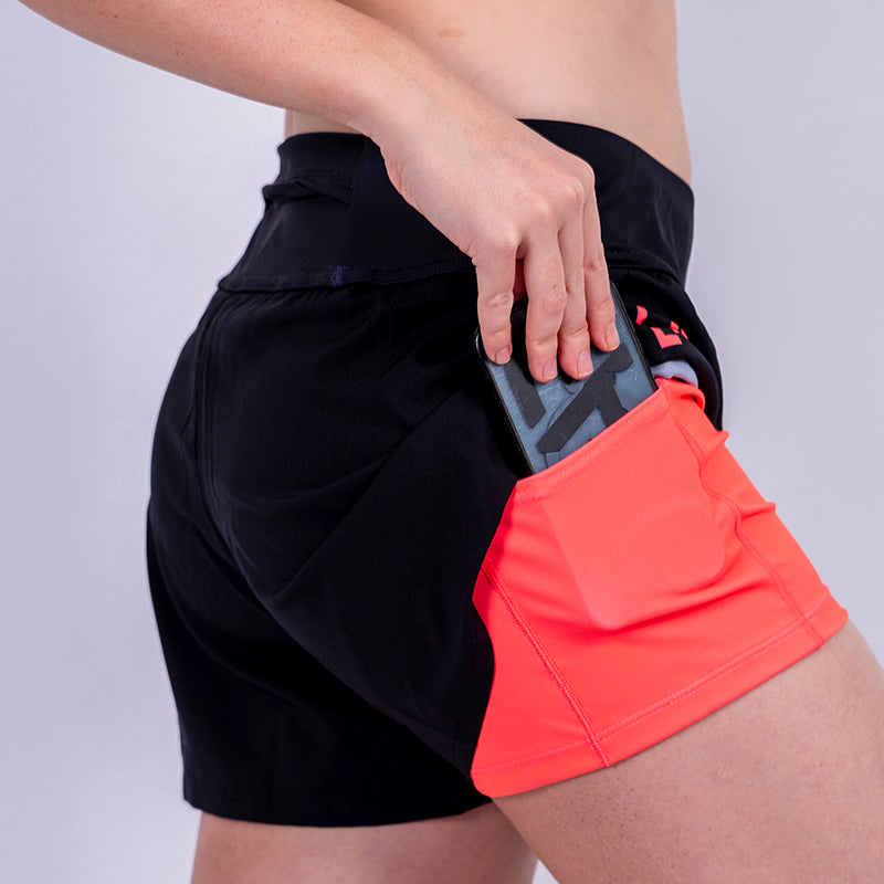 Neon 2-in-1 Women's Run Shorts