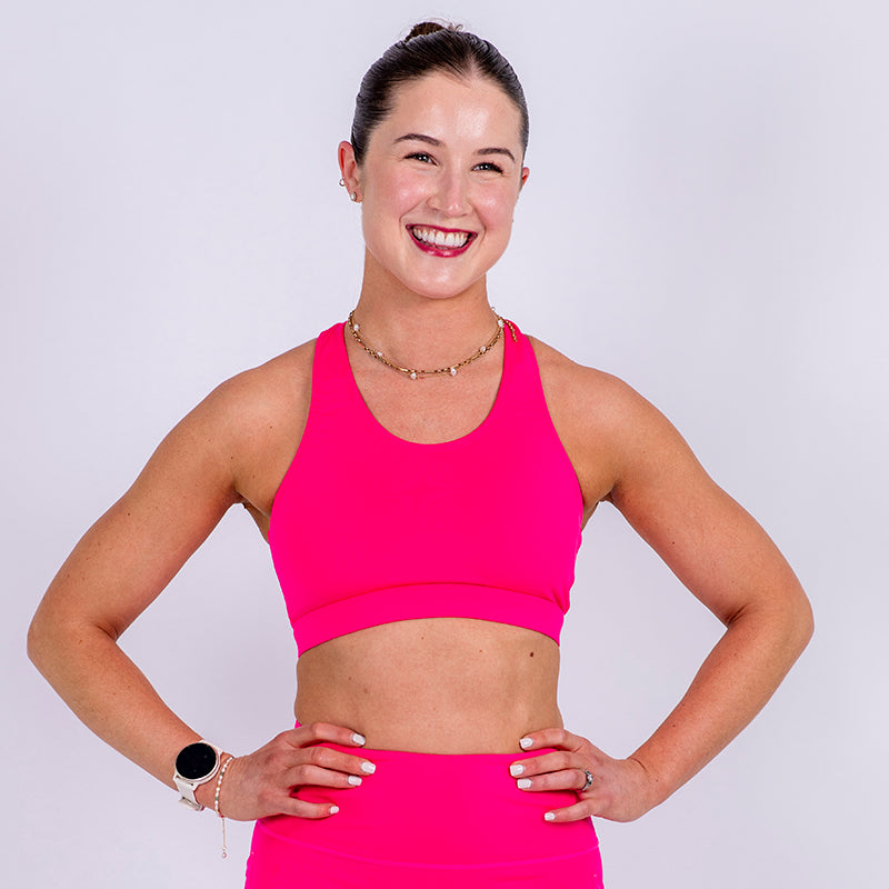 Neon Pink Open Back Pace Crop