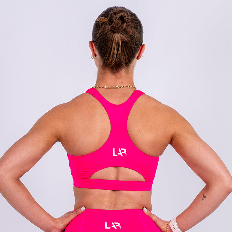 Neon Pink Open Back Pace Crop