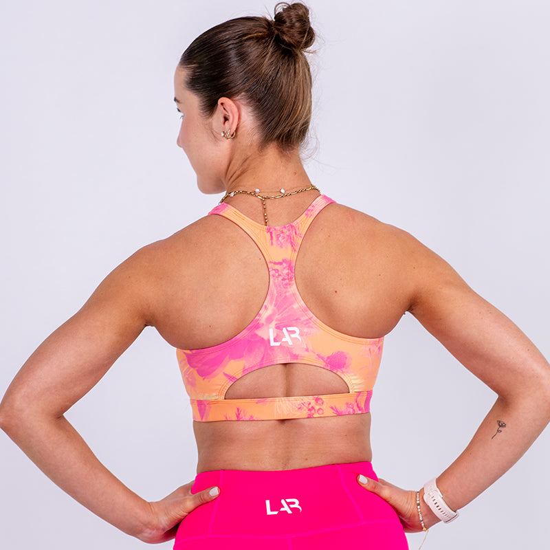 Floral Fire Open Back Pace Crop