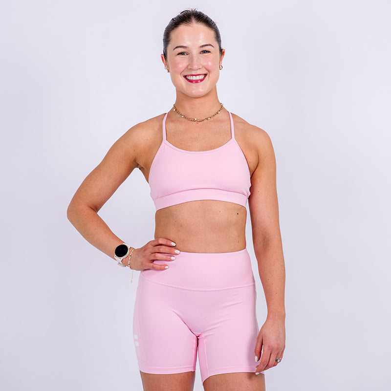 Powder Pink Stride Crop