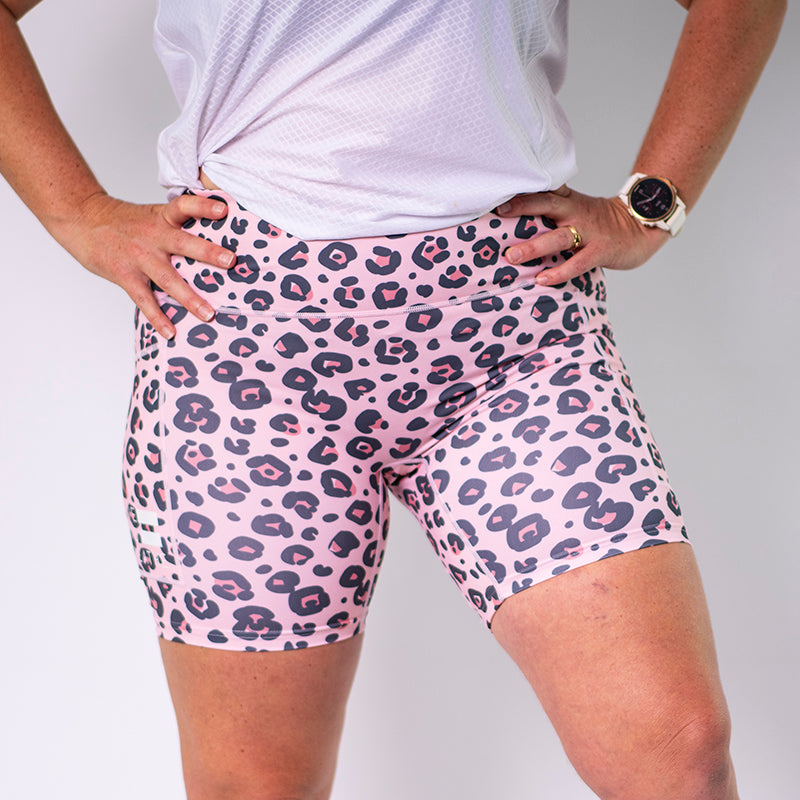 Rosa Leopard Seamless Mid-Thigh Shorts