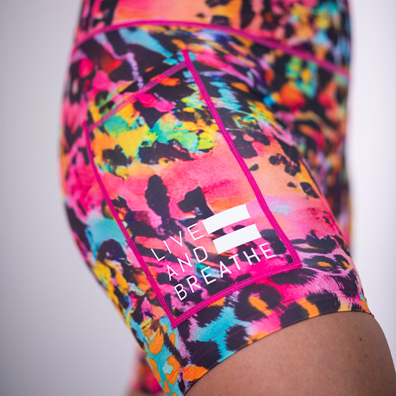 Hyper Leopard Seamless Mid-Thigh Shorts